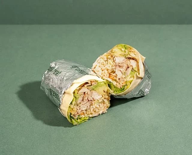 BLACKENED CHICKEN BURGER BURRITO